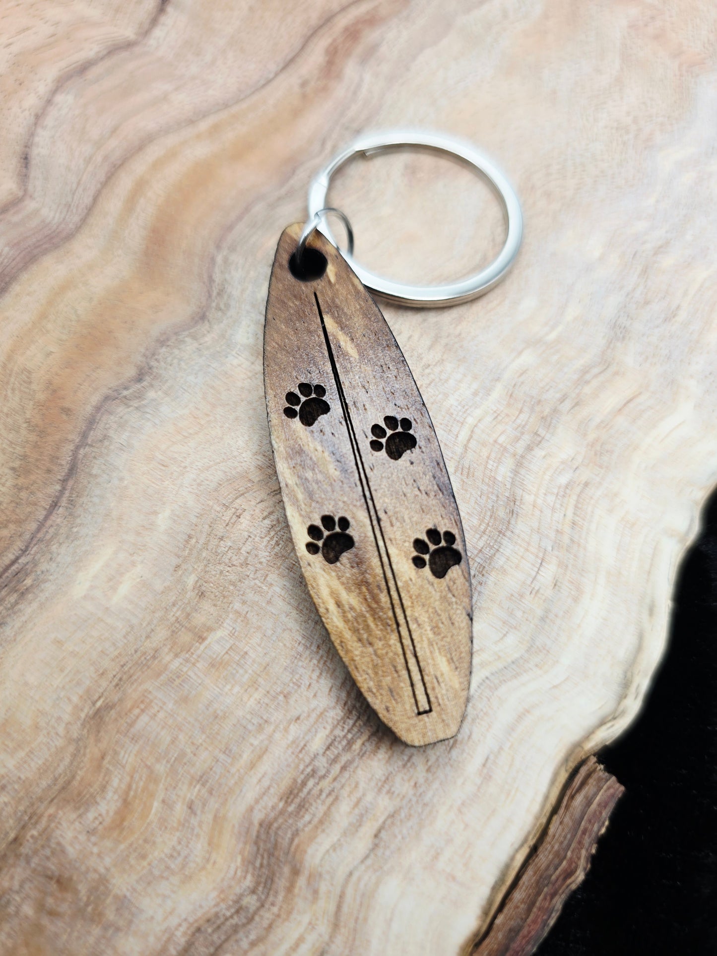 ππΎ Paw Surfboard Keychain