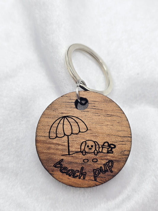 🏖️🐾 Beach Pup Keychain 2